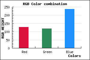 rgb background color #7F77ED mixer