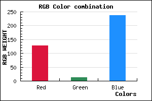 rgb background color #7F0CEE mixer