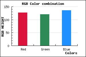 rgb background color #7F7888 mixer