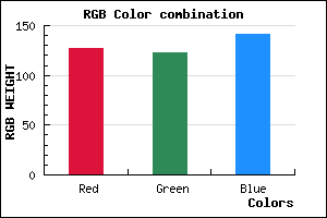 rgb background color #7F7B8D mixer
