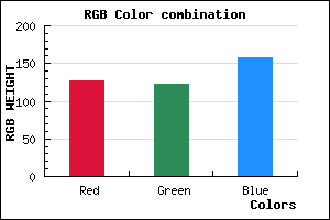 rgb background color #7F7B9D mixer