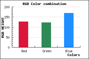 rgb background color #7F7BA9 mixer