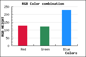 rgb background color #7F7BE5 mixer