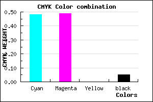 #7F7BF3 color CMYK mixer