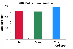 rgb background color #7F7C92 mixer