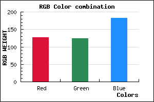rgb background color #7F7CB6 mixer