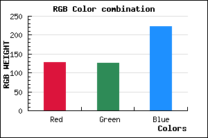 rgb background color #7F7EDE mixer