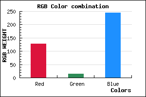 rgb background color #7F0EF5 mixer