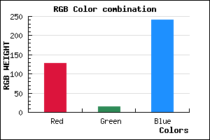 rgb background color #7F0FF0 mixer