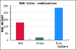 rgb background color #7F12EC mixer