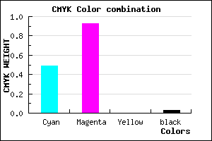 #7F12F7 color CMYK mixer