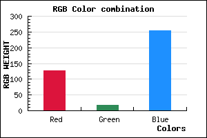 rgb background color #7F12FF mixer