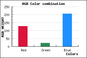 rgb background color #7F16CE mixer