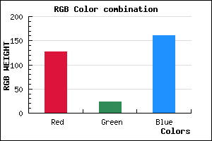 rgb background color #7F18A0 mixer