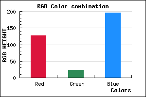 rgb background color #7F18C4 mixer