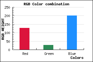 rgb background color #7F1BC9 mixer