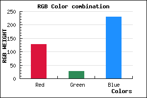 rgb background color #7F1BE6 mixer