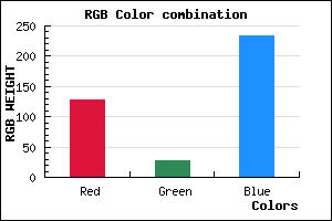 rgb background color #7F1CE9 mixer