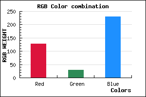 rgb background color #7F1EE6 mixer