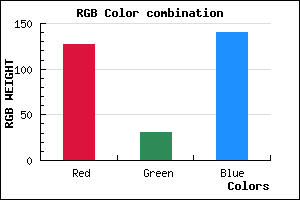 rgb background color #7F1F8C mixer