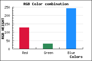 rgb background color #7F1FF3 mixer