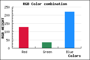 rgb background color #7F23DC mixer
