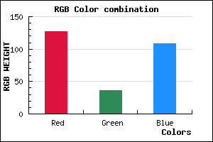 rgb background color #7F246C mixer