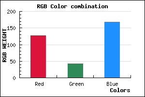 rgb background color #7F2AA8 mixer