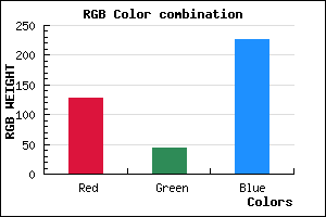 rgb background color #7F2BE3 mixer