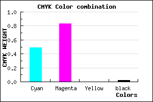 #7F2BF9 color CMYK mixer