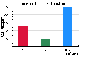 rgb background color #7F2BF9 mixer