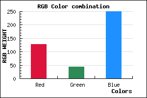 rgb background color #7F2BFA mixer