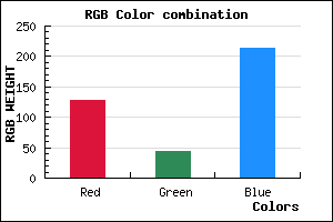 rgb background color #7F2CD6 mixer