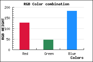 rgb background color #7F2EB6 mixer