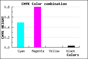 #7F31F8 color CMYK mixer