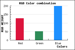 rgb background color #7F33C7 mixer