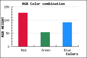 rgb background color #7F365B mixer