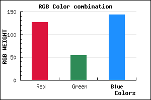 rgb background color #7F378F mixer