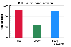 rgb background color #7F397D mixer
