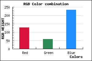 rgb background color #7F3BE9 mixer