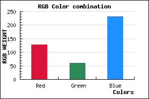 rgb background color #7F3DE7 mixer