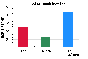 rgb background color #7F3FDC mixer