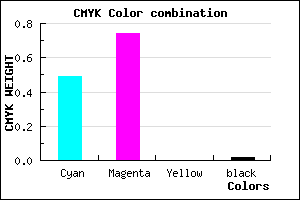#7F41F9 color CMYK mixer