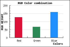 rgb background color #7F439F mixer