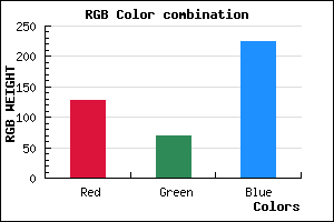 rgb background color #7F45E1 mixer