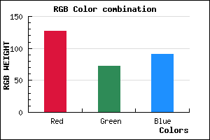 rgb background color #7F485B mixer