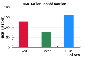 rgb background color #7F4AA0 mixer