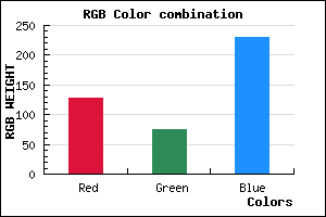 rgb background color #7F4AE6 mixer