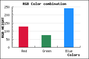 rgb background color #7F4BF0 mixer