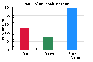 rgb background color #7F4BF5 mixer